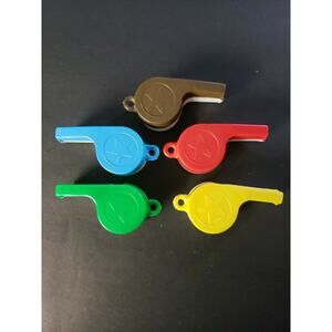 Vintage Gumball Vending Machine Toy Whistle Lot of 5 Charms New Old Stock